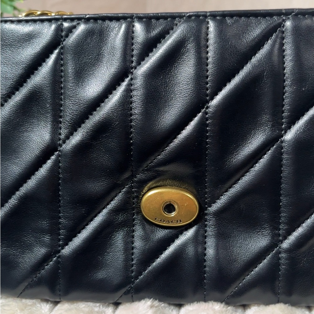 Coach Times Square Tabby Quilted Black Nappa Leather Shoulder Bag - Picture 12 of 17